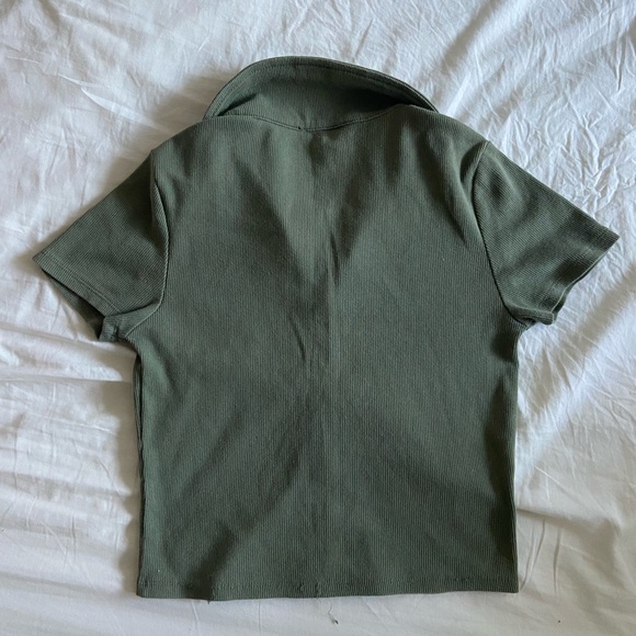 Forever 21 Olive Green Button-Up - Picture 2 of 2